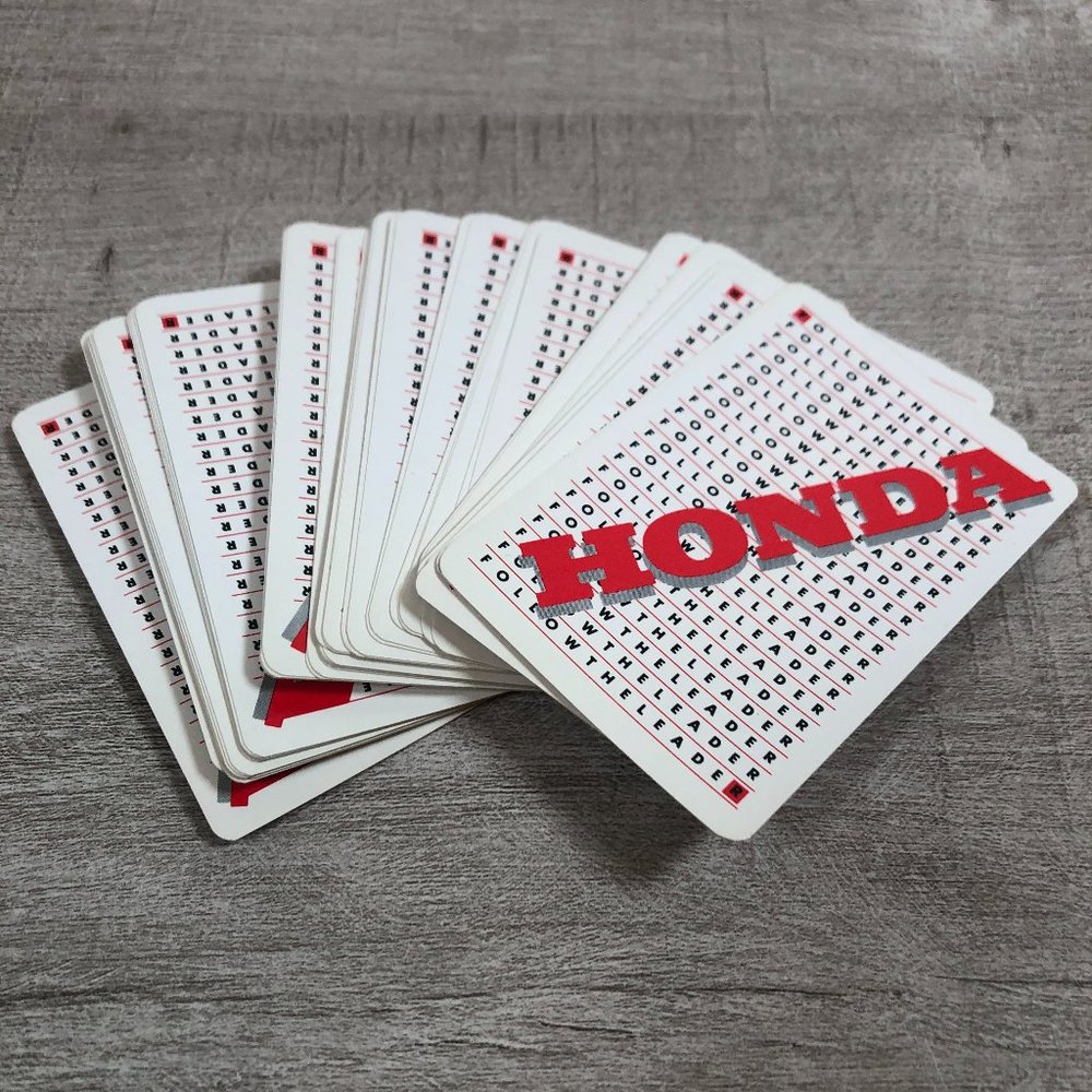 Vintage 80's Honda Playing Cards - Picture 1 of 4
